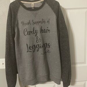 Jerzees Gray Sweatshirt with Black Sleeves